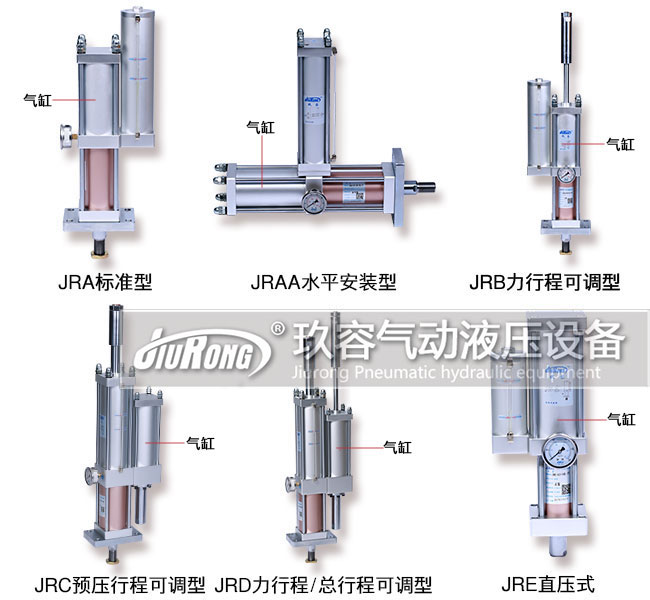 11款气液增压缸产品气缸位置标识图